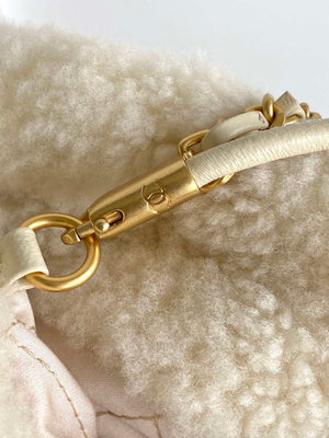 Chanel 22 AS3980 Mini Handbag wool & Gold-Tone Metal Beige - Default Title - View 7