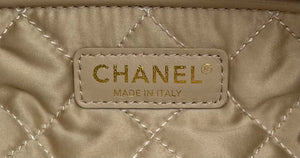 Chanel 22 Backpack AS3859 Shiny White Calfskin With Gold - Default Title - View 8