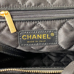 Chanel 22 Handbag AS3261 Shiny Calfskin Gold-Tone Metal Black Logo Gold - Default Title - View 6