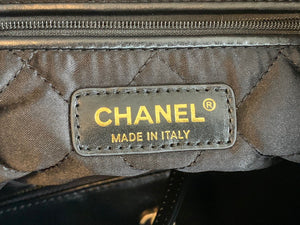Chanel 22 Large Handbag Shiny Calfskin Gold-Tone Meta AS3262 Black - Default Title - View 8