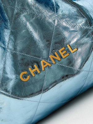 Chanel 22 HandBag Fantasy color Calfskin & Gold-Tone Metal AS3261 Blue - Default Title - View 2