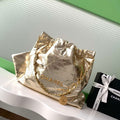 Chanel 22 Handbag Fantasy color Calfskin & Gold-Tone Metal AS3261 Gold - Default Title - View 1