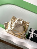 Chanel 22 Handbag Fantasy color Calfskin & Gold-Tone Metal AS3261 Gold