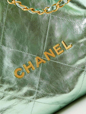 Chanel 22 HandBag Fantasy color Calfskin & Gold-Tone Metal AS3261 Green - Default Title - View 2