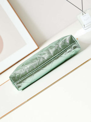 Chanel 22 HandBag Fantasy color Calfskin & Gold-Tone Metal AS3261 Green - Default Title - View 6