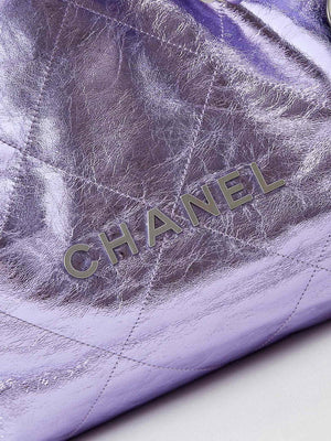 Chanel 22 HandBag Fantasy color Calfskin & Gold-Tone Metal AS3261 Purple - Default Title - View 2