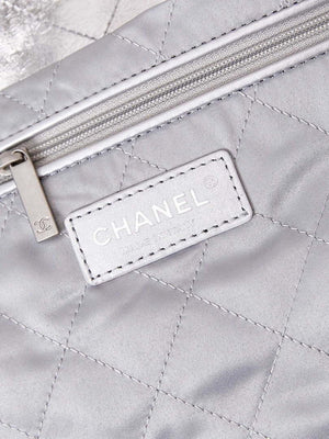 Chanel 22 Handbag Fantasy color Calfskin & Silver-Tone Metal AS3261 Silver - Default Title - View 8