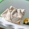 Chanel 22 Handbag Sheep wool & Gold-Tone Metal AS3261 Beige - Default Title - View 1