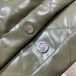 Chanel 22 Handbag Shiny Calfskin AS3261 Dark Green - Default Title - View 9