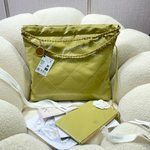 Chanel 22 Handbag Shiny Calfskin AS3261 Light Green - Default Title - View 2