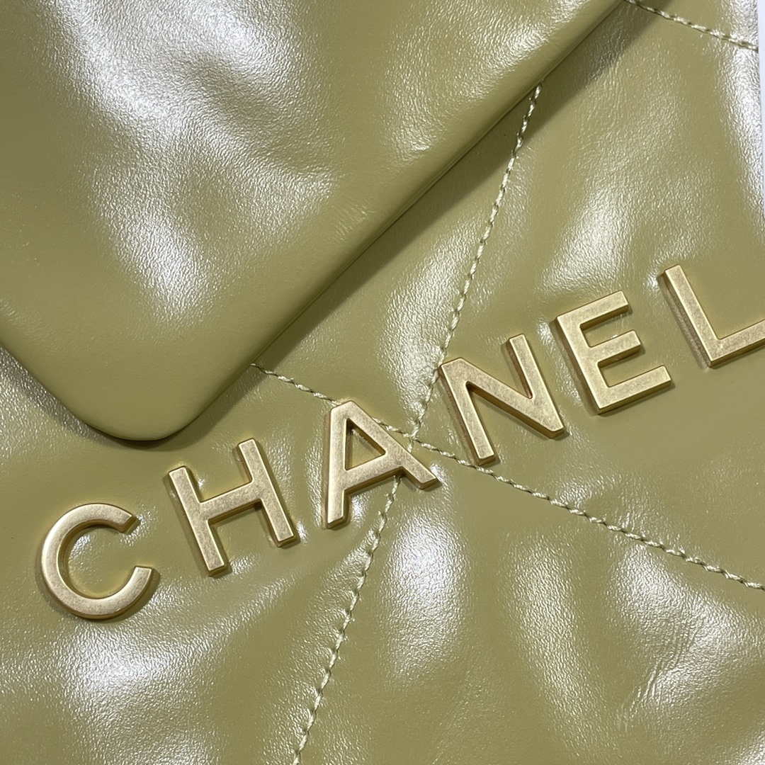 Chanel 22 Handbag Shiny Calfskin AS3261 Light Green - Default Title - View 5