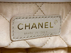 Chanel 22 Handbag Shiny Calfskin Gold AS3261 White - Default Title - View 8