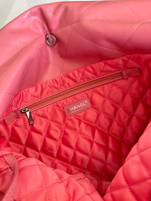 Chanel 22 Handbag Shiny Pink Calfskin AS3261 with Symphony Hardware - Default Title - View 8