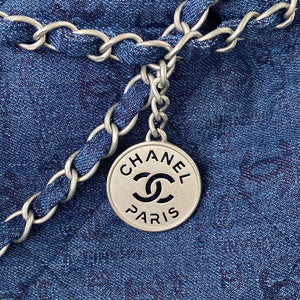 Chanel 22 Handbag Silver-Tone Metal Canvas AS3260 Blue denim - Default Title - View 6