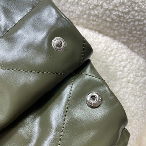 Chanel 22 Large Handbag Shiny Calfskin AS3262 Dark Green - Default Title - View 9