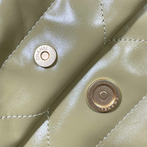 Chanel 22 Large Handbag Shiny Calfskin AS3262 Light Green - Default Title - View 9