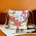 Chanel 22 Mini Handbag AS3980 Lace Patchwork & Gold-Tone Metal Multicolour - Default Title - View 1