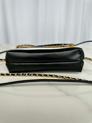 Chanel 22 Mini Handbag AS3980 Shiny Calfskin & Gold-Tone Metal Black & White - Default Title - View 2