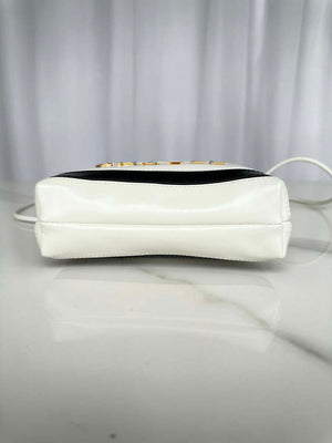 Chanel 22 Mini Handbag AS3980 Shiny Calfskin & Gold-Tone Metal White & Black - Default Title - View 5