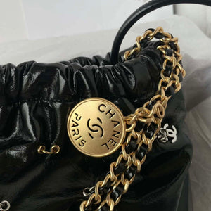 Chanel 22 Mini Handbag AS3980 Shiny Calfskin & Gold-Tone Metal with jewelry - Default Title - View 4