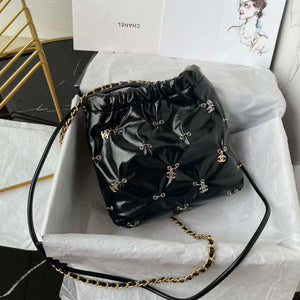 Chanel 22 Mini Handbag AS3980 Shiny Calfskin & Gold-Tone Metal with jewelry - Default Title - View 7