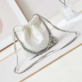 Chanel 22 Mini Handbag Patent Gradient Calfskin Lacquered Metal AS3980 White & pink silver - Default Title - View 1