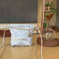 Chanel 22 Mini Handbag  Shiny Calfskin & Gold-Tone Metal AS3980 White - Default Title - View 1