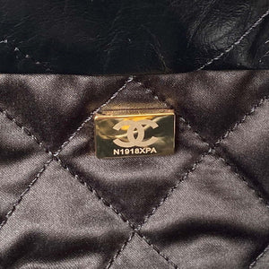 Chanel 22 Small Handbag AS3260 Memorial Calfskin leather Black Gold - Default Title - View 9