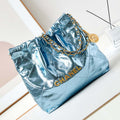 Chanel 22 Small Handbag Fantasy color Calfskin & Gold-Tone Metal AS3260 Blue - Default Title - View 1
