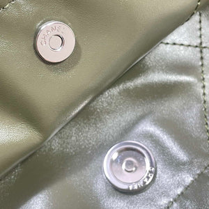 Chanel 22 Small Handbag Shiny Calfskin AS3260 Dark Green - Default Title - View 9