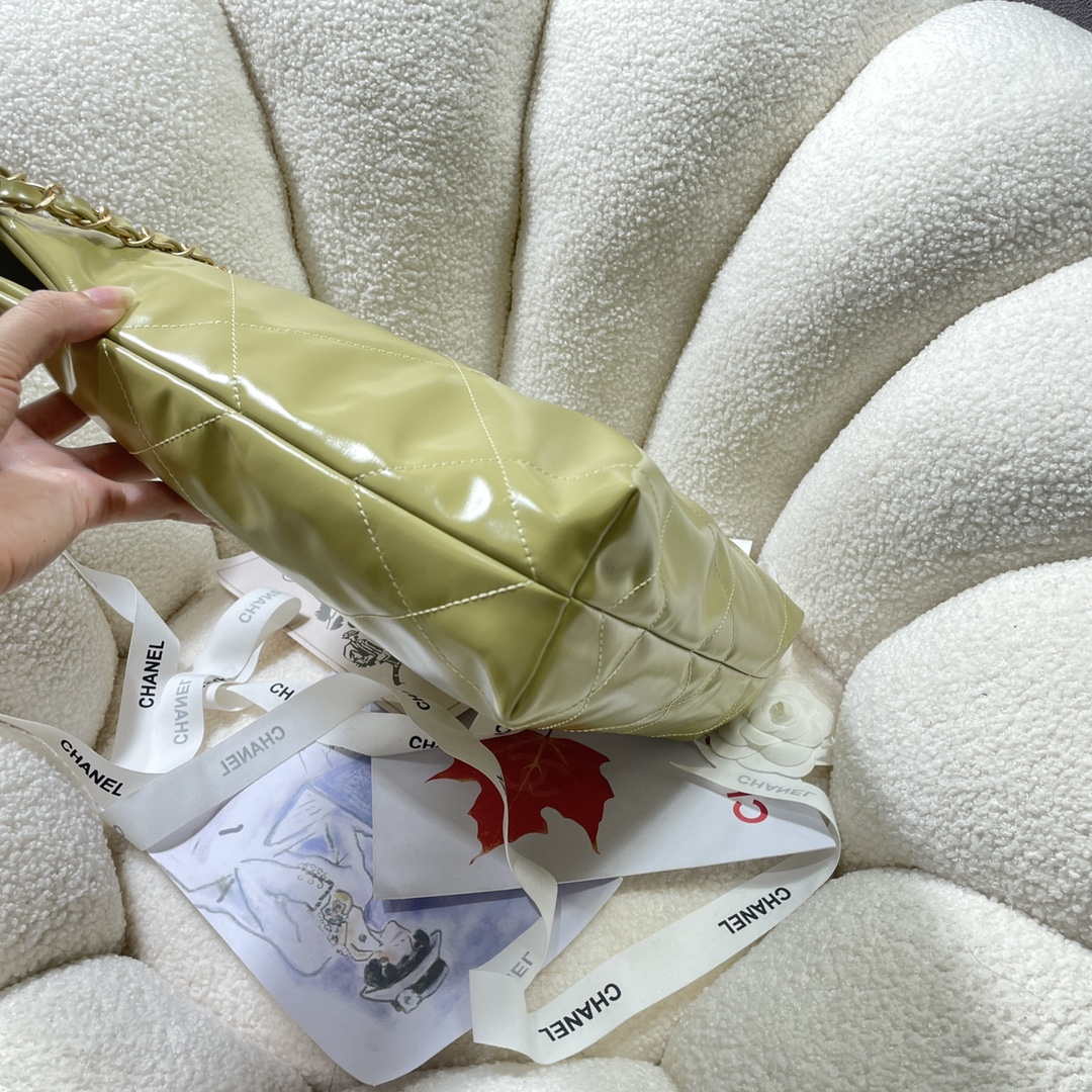 Chanel 22 Small Handbag Shiny Calfskin AS3260 Light Green - Default Title - View 3
