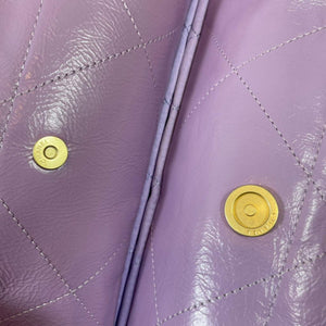 Chanel AS3260 22 Small Handbag Shiny Calfskin Purple Gold - Default Title - View 9