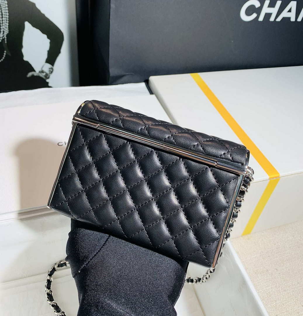 Chanel AS3308 22A Small Evening Bag Limited Edition Black Lambskin - Default Title - View 3