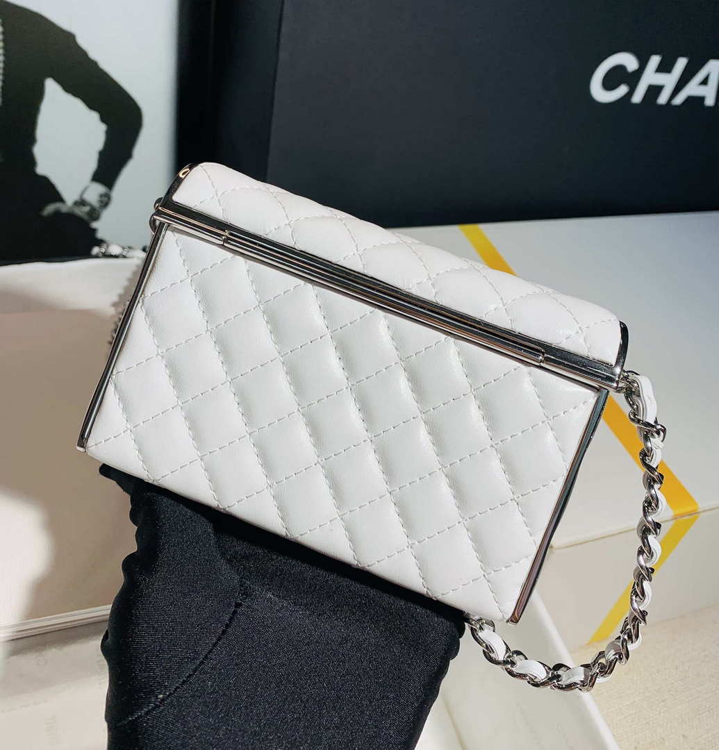 Chanel AS3308 Small Evening Bag 22A Limited Edition White Lambskin - Default Title - View 3