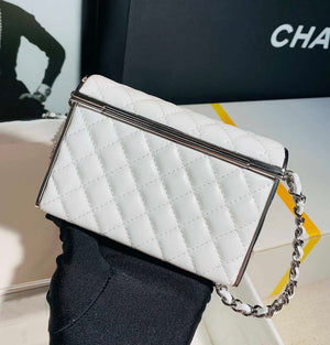 Chanel AS3308 Small Evening Bag 22A Limited Edition White Lambskin - Default Title - View 3