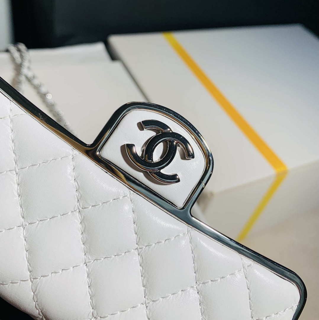 Chanel AS3308 Small Evening Bag 22A Limited Edition White Lambskin - Default Title - View 5