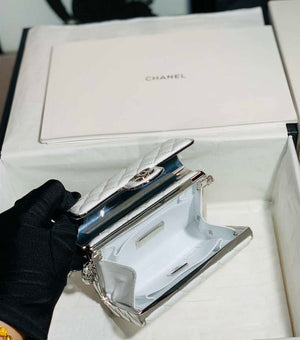 Chanel AS3308 Small Evening Bag 22A Limited Edition White Lambskin - Default Title - View 9