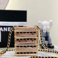 Chanel 22K Evening Bag With Pearls Black and Gold - Default Title - View 1