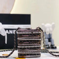 Chanel 22K Evening Bag With Pearls Black and Silver - Default Title - View 1