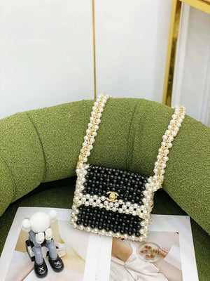 Chanel 22SS summer new collection artificial pearls and glazed pearl strings Black - Default Title - View 1