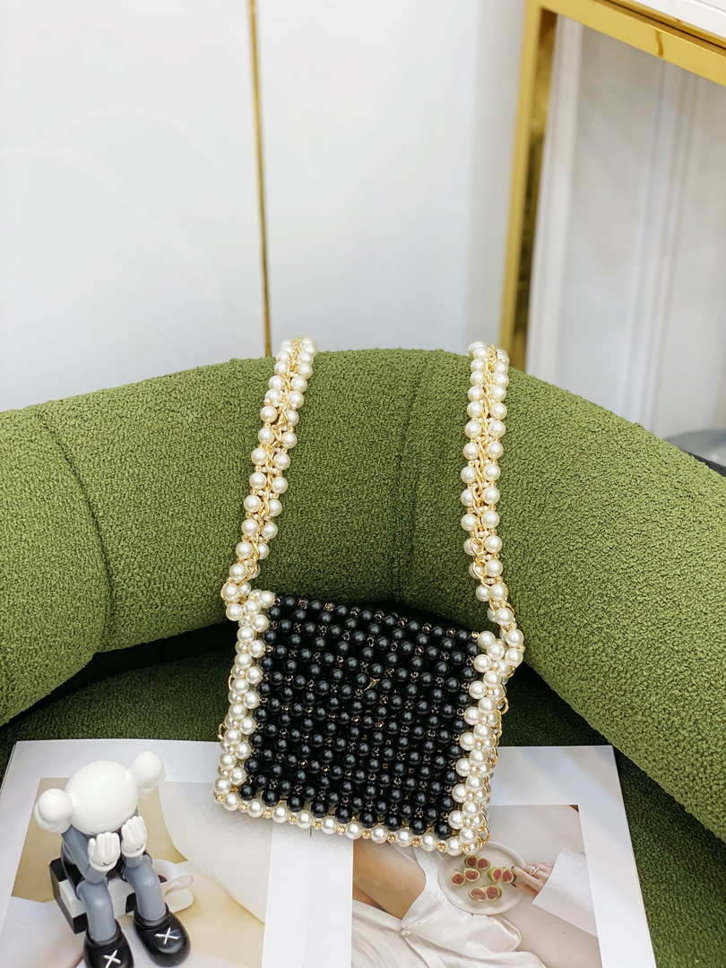 Chanel 22SS summer new collection artificial pearls and glazed pearl strings Black - Default Title - View 2