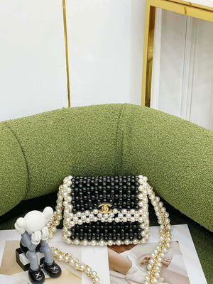 Chanel 22SS summer new collection artificial pearls and glazed pearl strings Black - Default Title - View 3