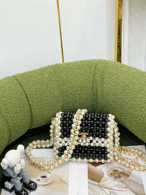 Chanel 22SS summer new collection artificial pearls and glazed pearl strings Black - Default Title - View 4