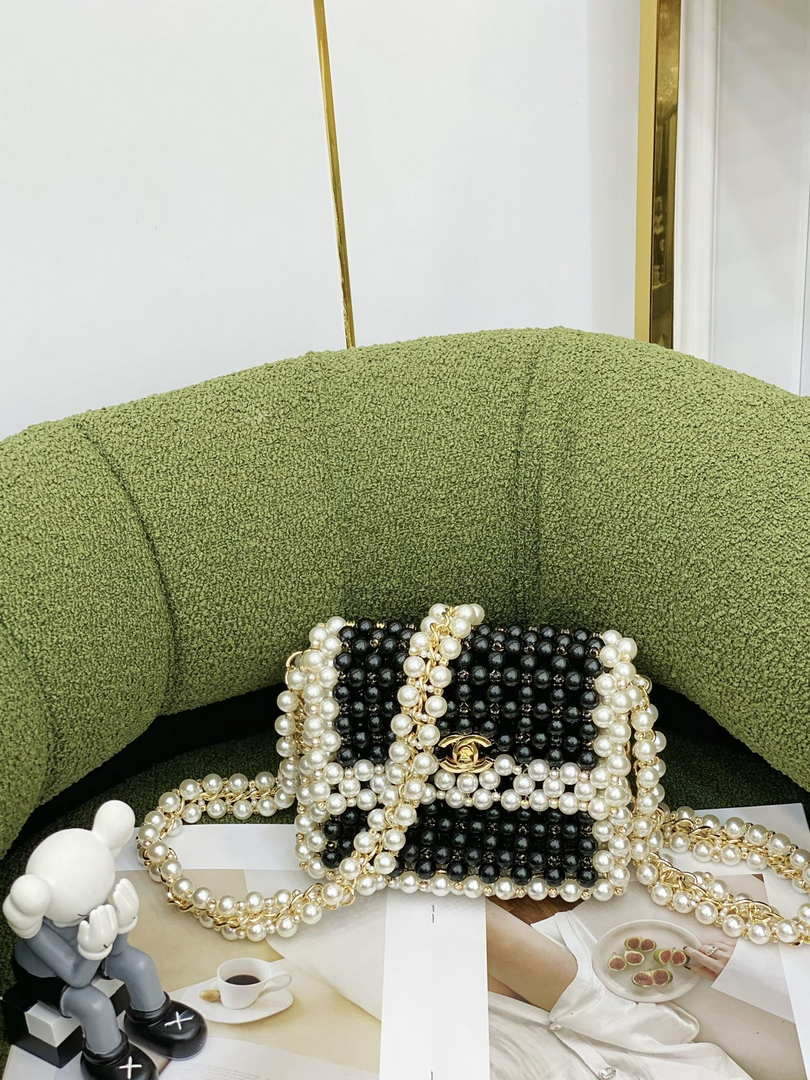 Chanel 22SS summer new collection artificial pearls and glazed pearl strings Black - Default Title - View 4