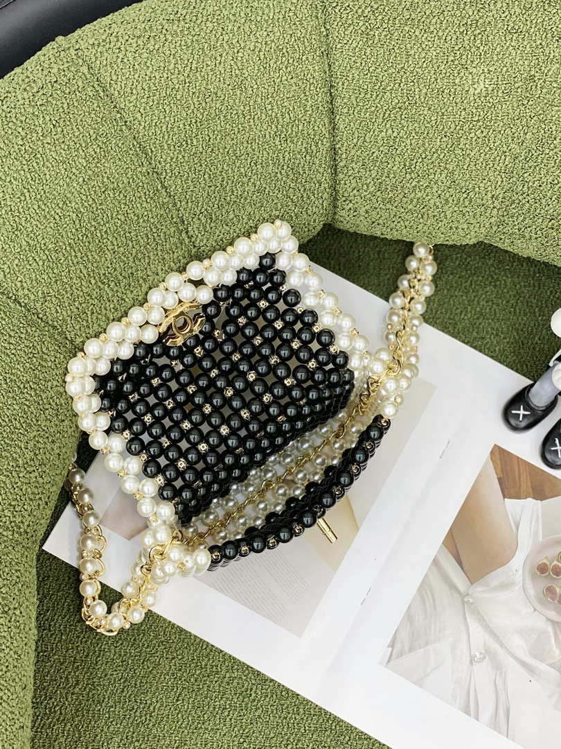 Chanel 22SS summer new collection artificial pearls and glazed pearl strings Black - Default Title - View 7