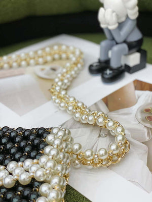 Chanel 22SS summer new collection artificial pearls and glazed pearl strings Black - Default Title - View 9
