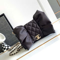 Chanel AS4098 23A Clutch satin bow evening bag Black - Default Title - View 1