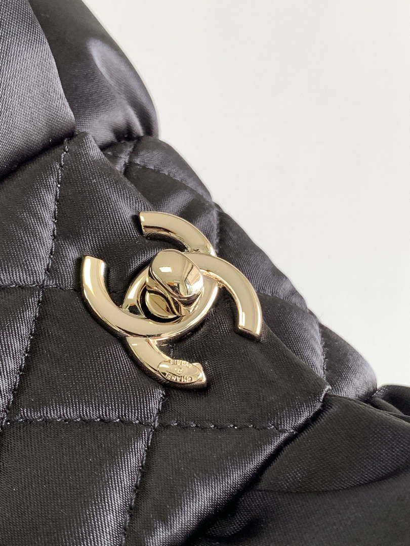 Chanel AS4098 23A Clutch satin bow evening bag Black - Default Title - View 5