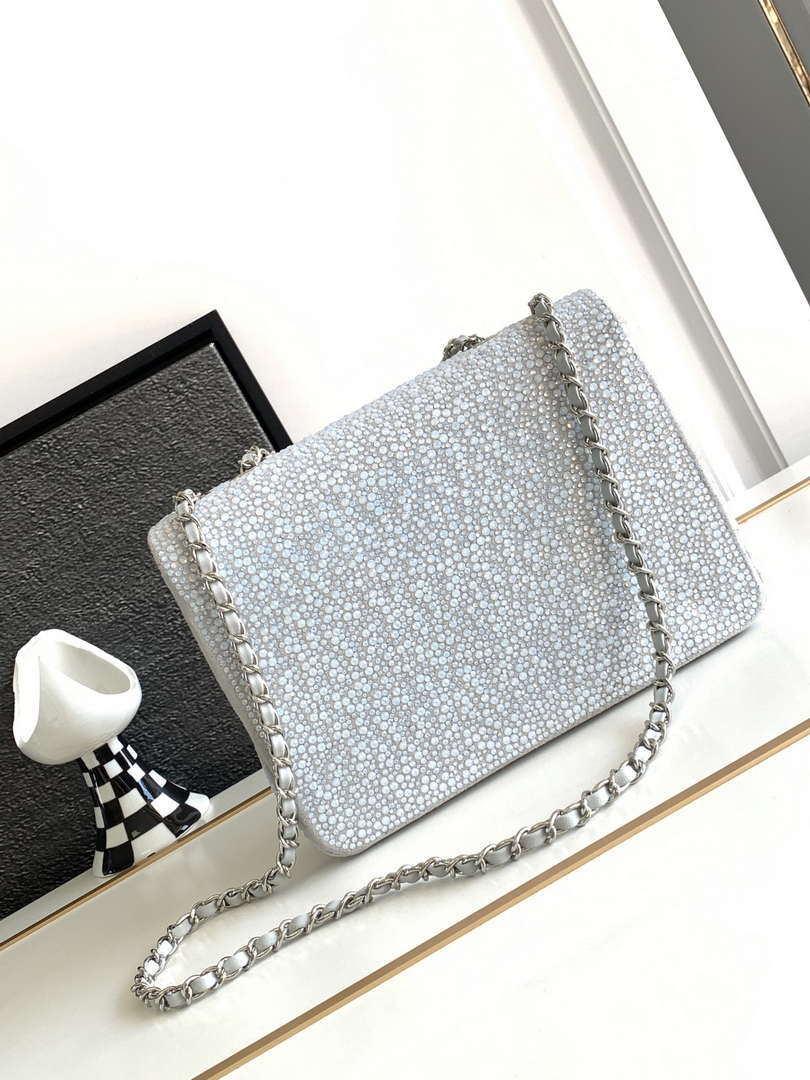 Chanel 23cm Flap Handbag Rhinestones 23S CF Limited Edition