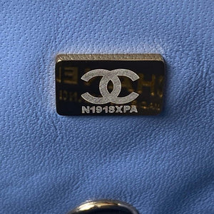 Chanel 23K AS2431 Mini flap Lambskin bag with top handle Blue - Default Title - View 8